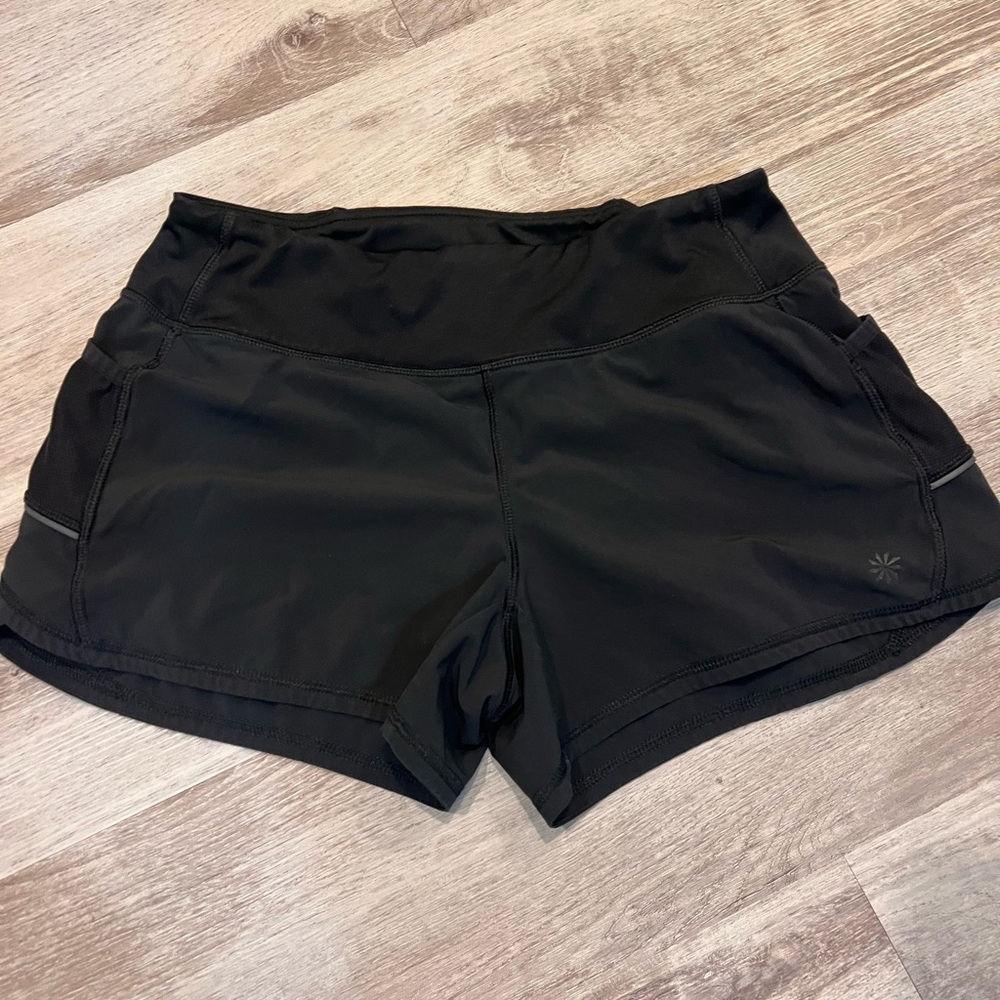 Athleta running shorts, black, small